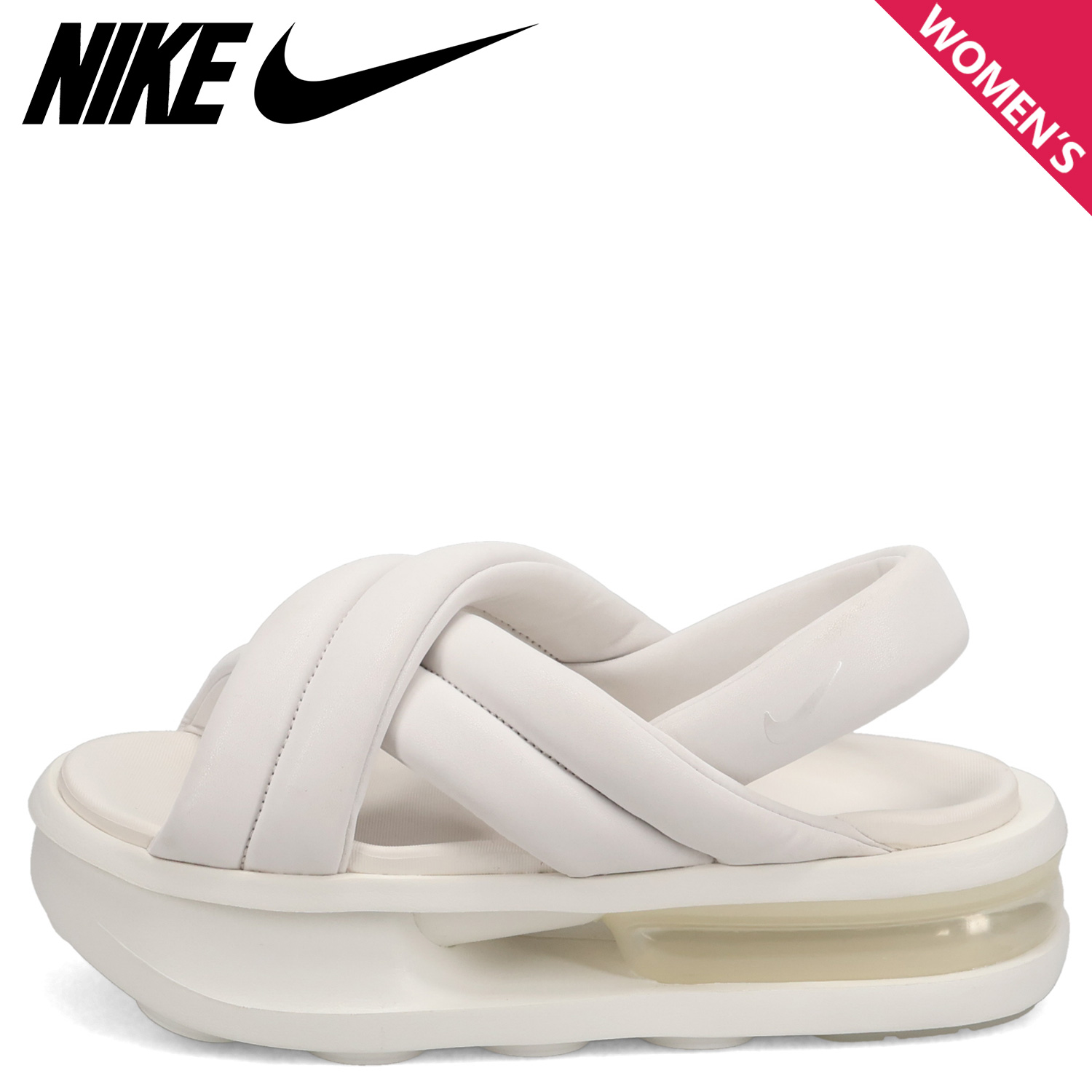 Nike クロスストラップサンダル ホワイト NIKE - NIKE ナイキ レディース サンダル 白 スポーツサンダル