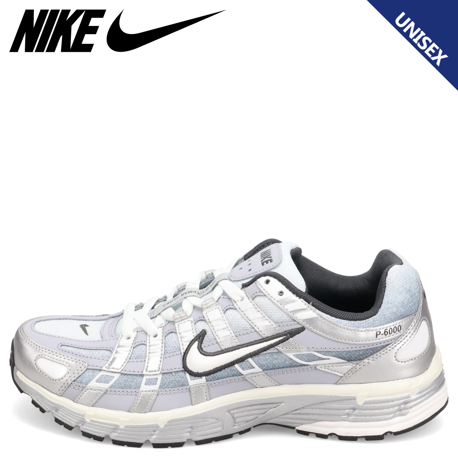 NIKE ナイキ スニーカー メンズ レディース P-6000 シルバー