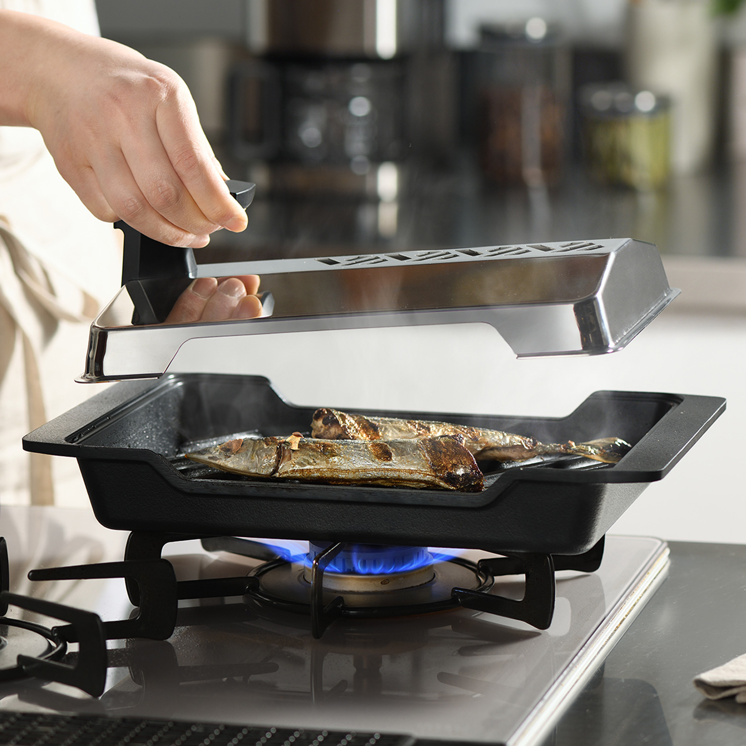 特典付き 大人の焼魚 魚焼きグリル ロースター 魚焼き器 炭グリル フタ