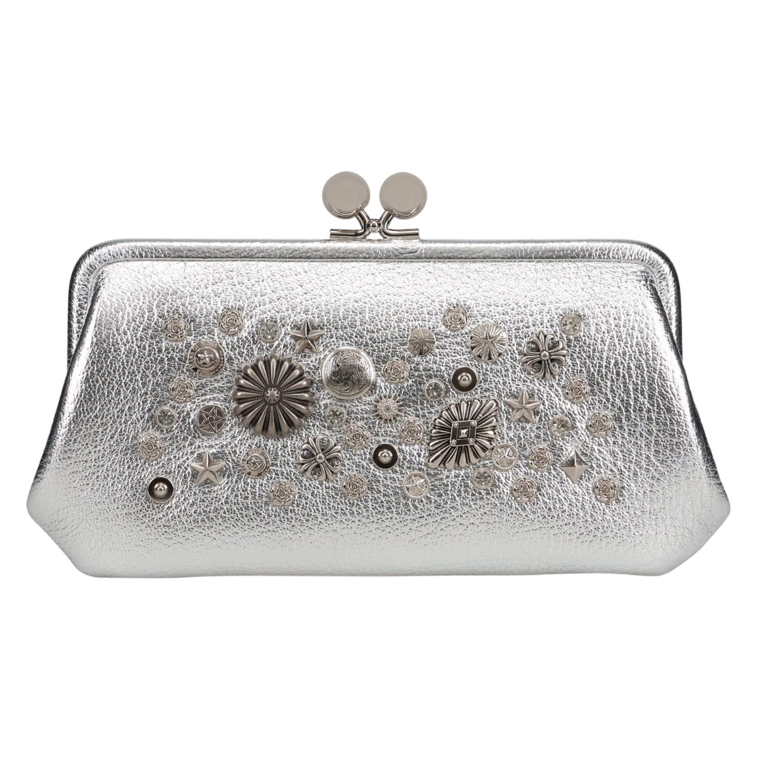 perche（ペルケ） 財布 長財布 レディース 本革 がま口 ブラック