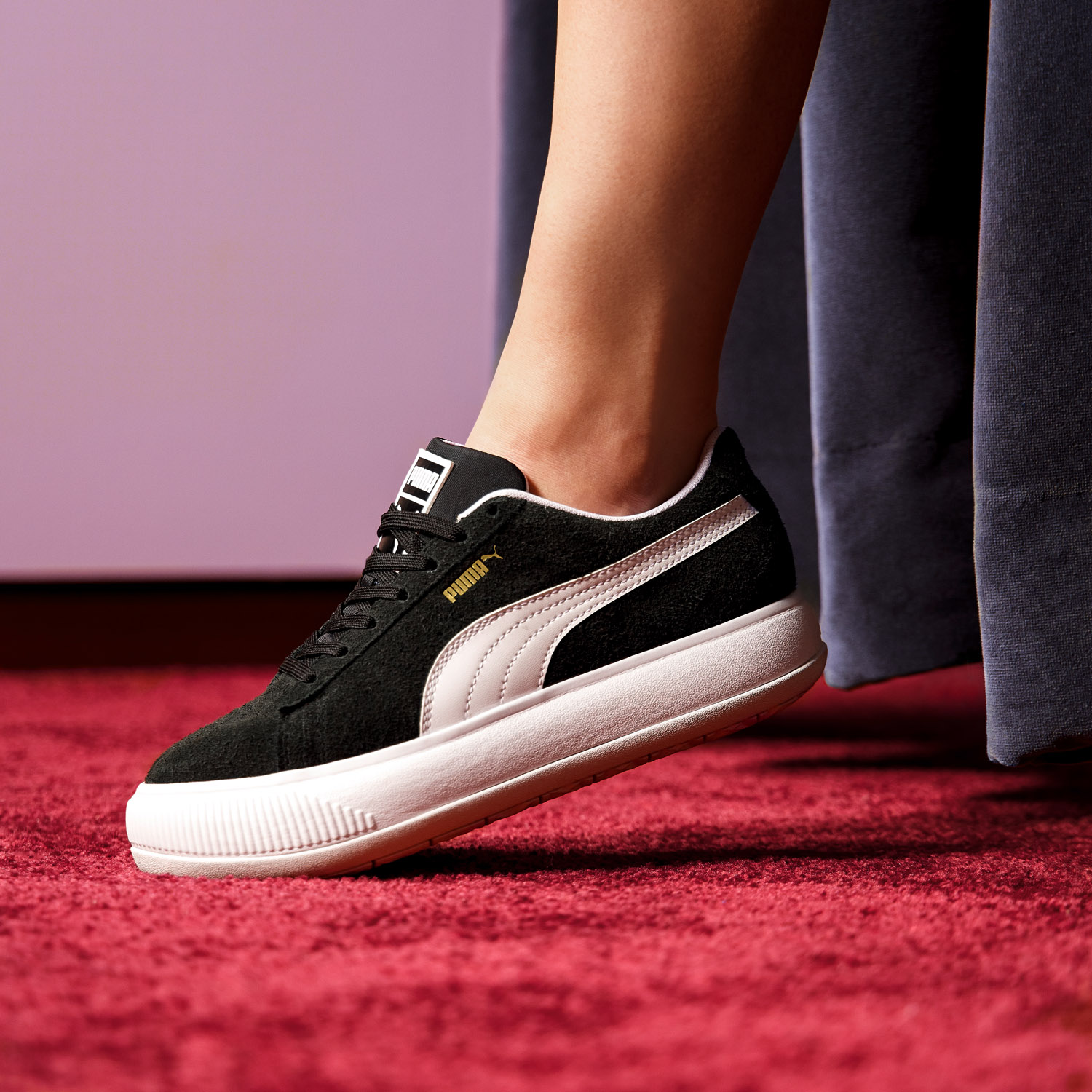 PUMA SUEDE MAYU THRIFTED WNS WORM WHITE/IVORY（プーマ