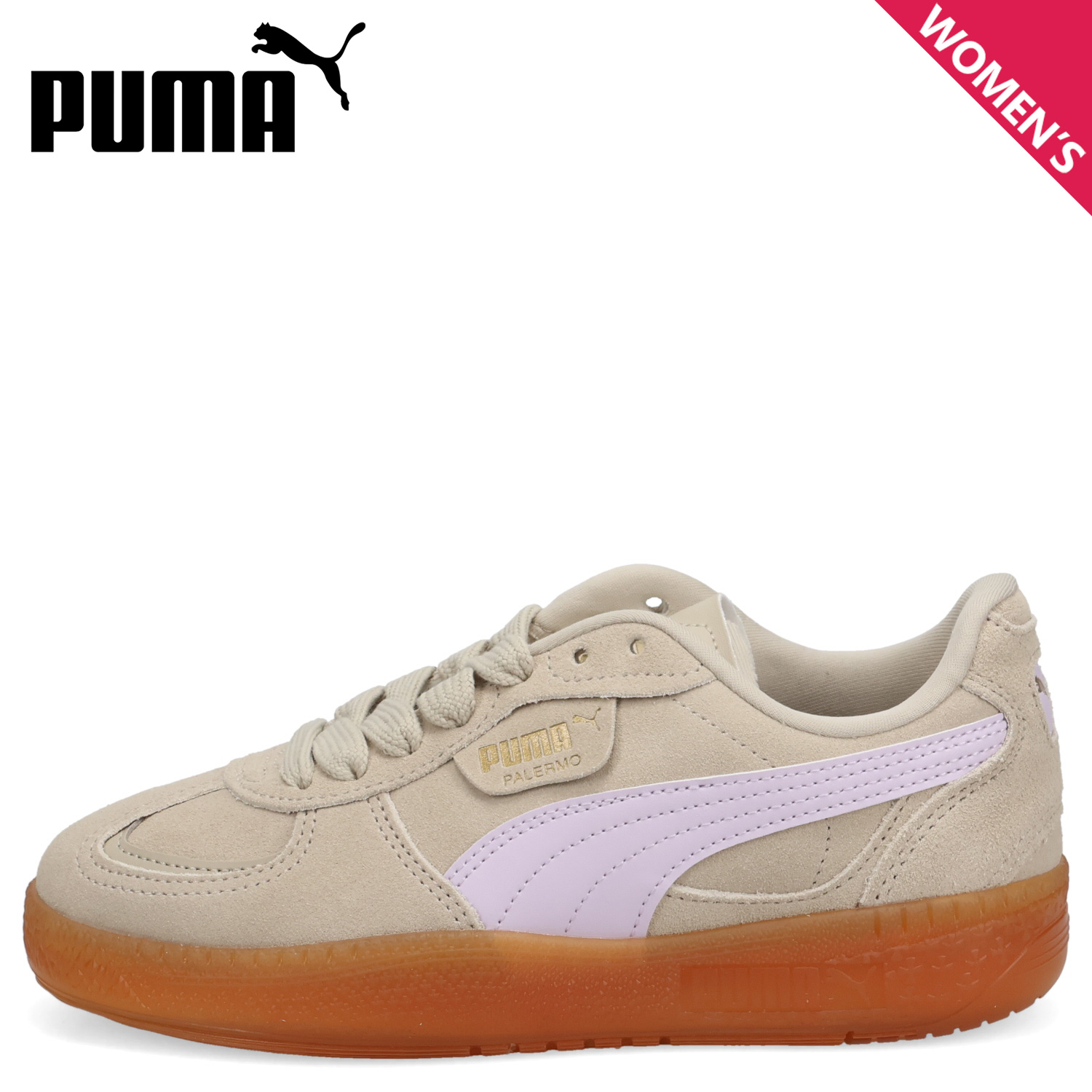 【PUMA】プーマ パレルモ レディース、カジュアル、ベージュ PUMA プーマ スニーカー パレルモ モダ エクストラ ガム