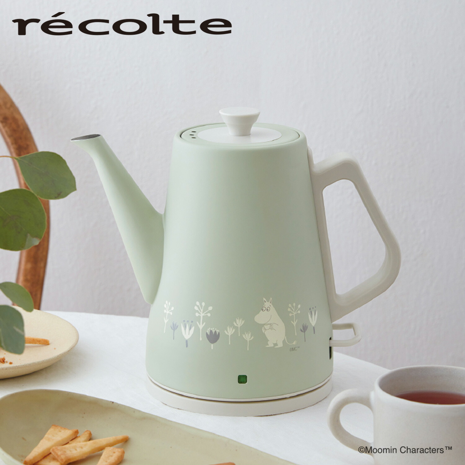 recolte（レコルト） 電気ケトル 0.8L ムーミン コラボ ステンレス