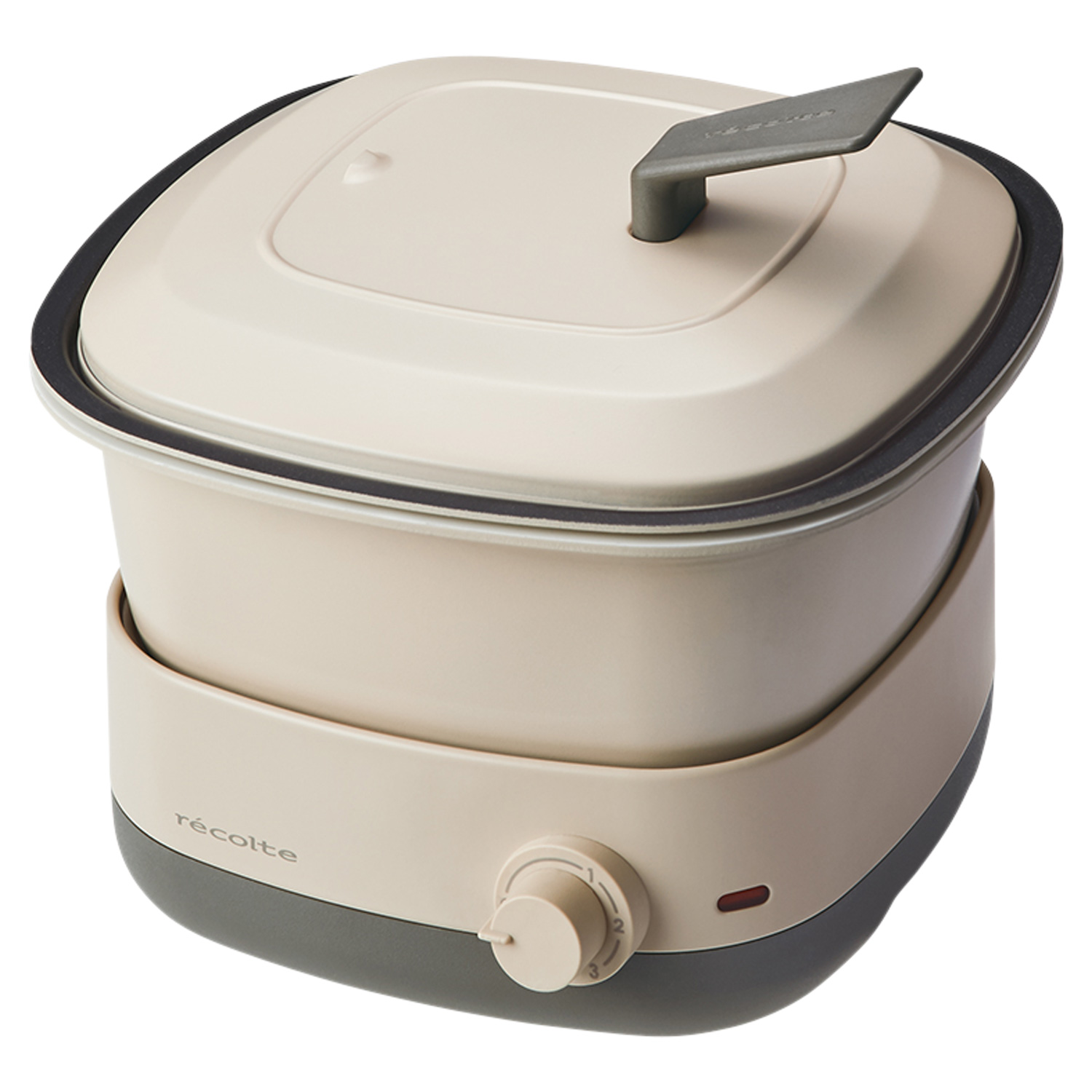recolte（レコルト） 電気グリル鍋 電気鍋 ポットデュオ キャレ 一人用