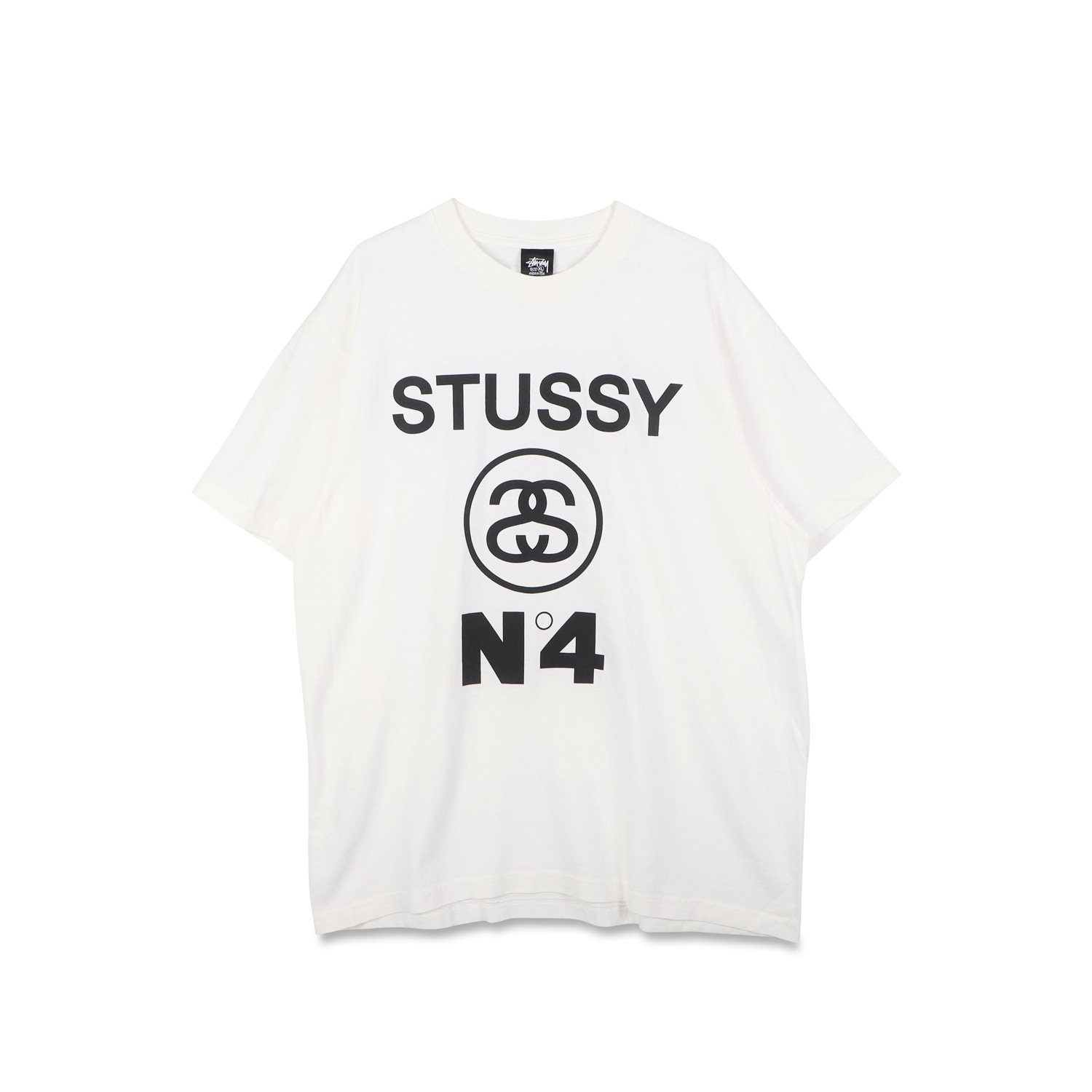 ステューシー STUSSY Tシャツ 半袖 カットソー グラフィックプリント メンズ NO4 PIG DYED TEE ホワイト 白 1904804