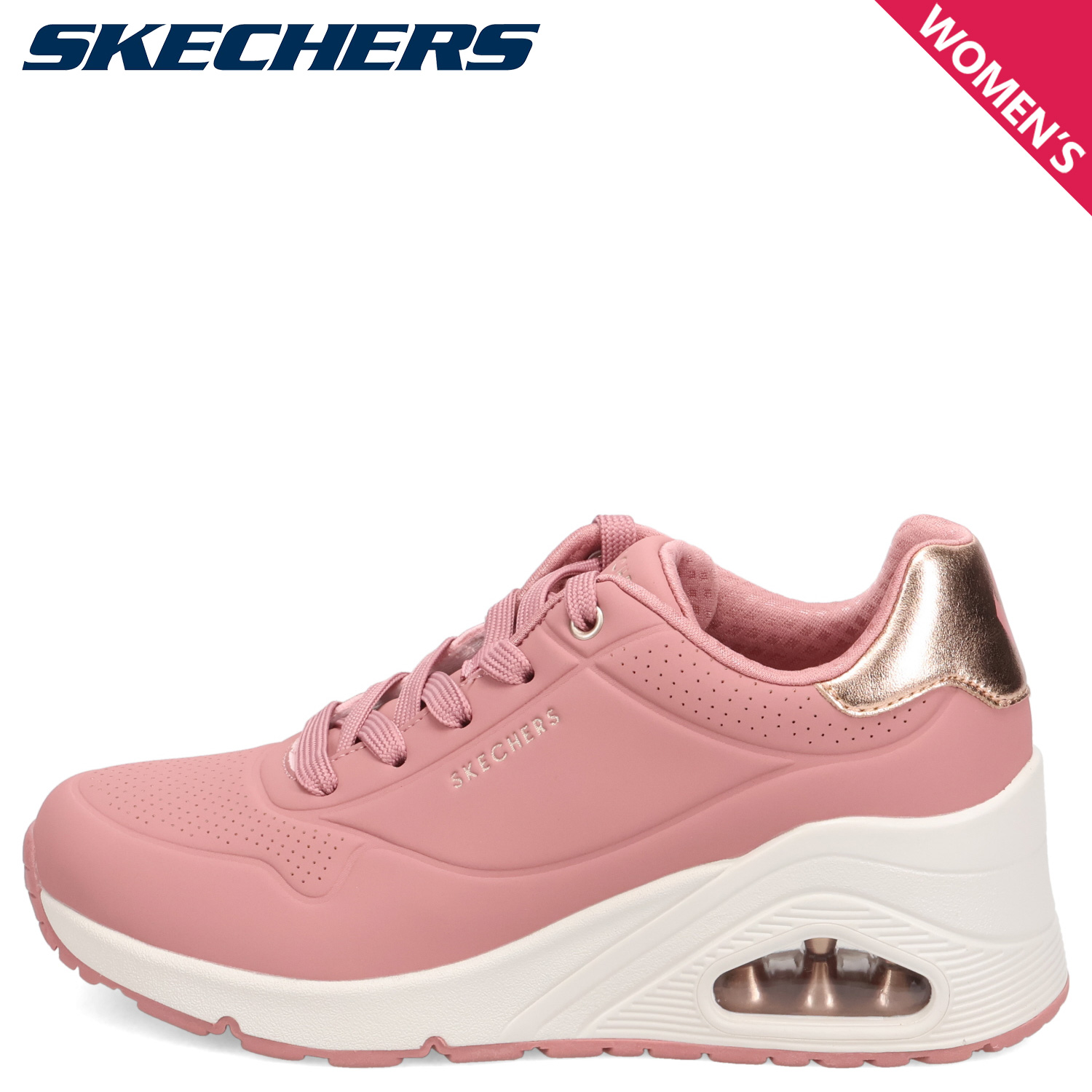 スケッチャーズ SKECHERS スニーカー ウノ ウェッジ レディース 厚底 UNO WEDGE ピンク 177520 SKECHERS（スケッチャーズ） スニーカー ウノ ウェッジ レディース