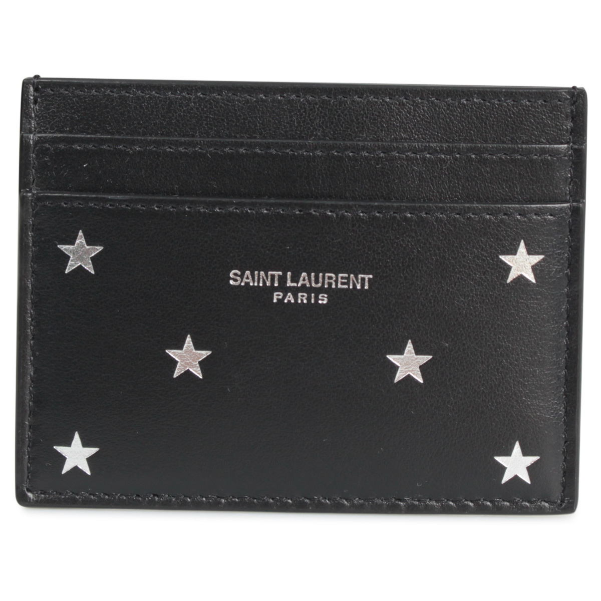 サンローラン パリ SAINT HOLDER LAURENT 黒 定期入れ ブラック パス