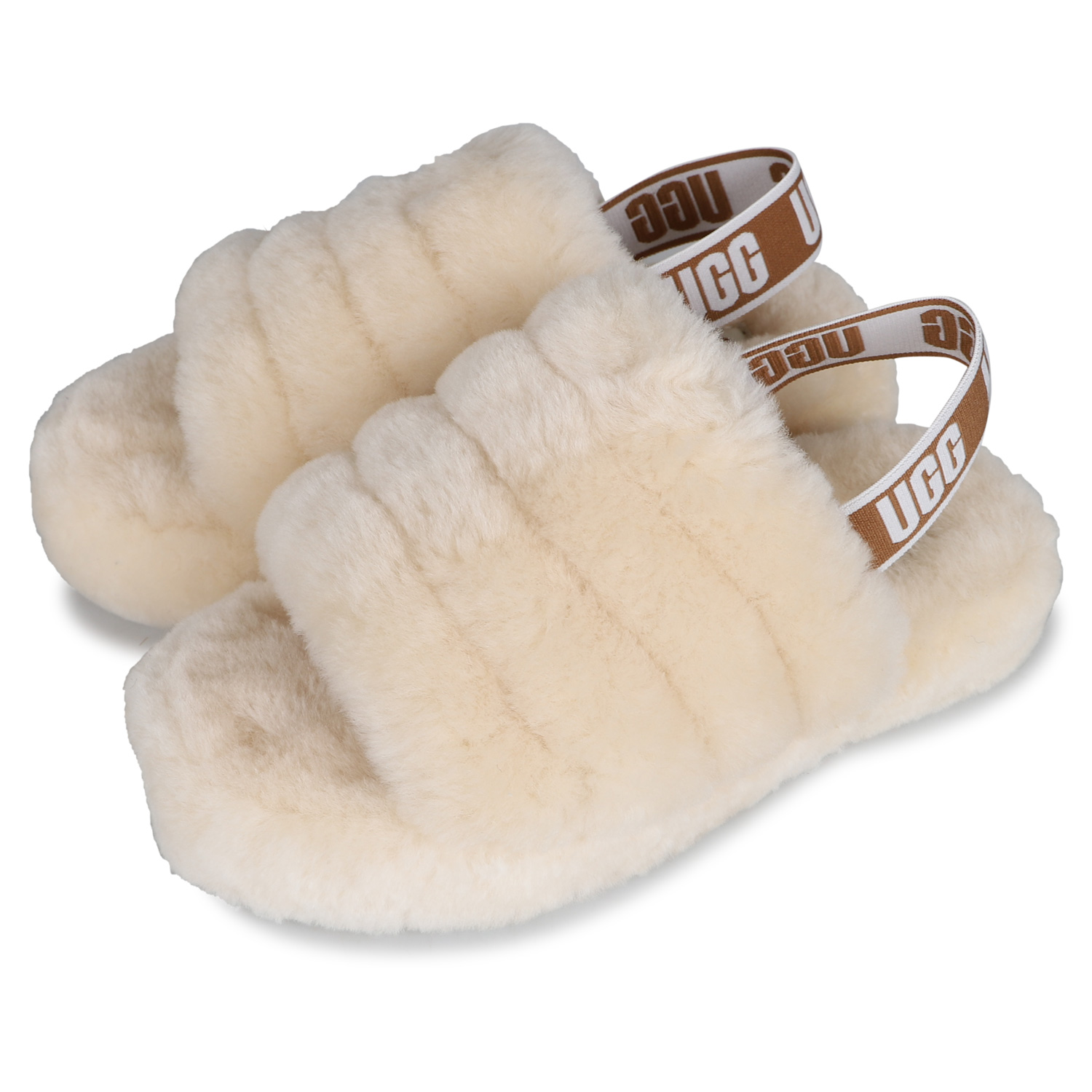 UGG アグ サンダル フラッフ イヤー スライド キッズ ファー FLUFF