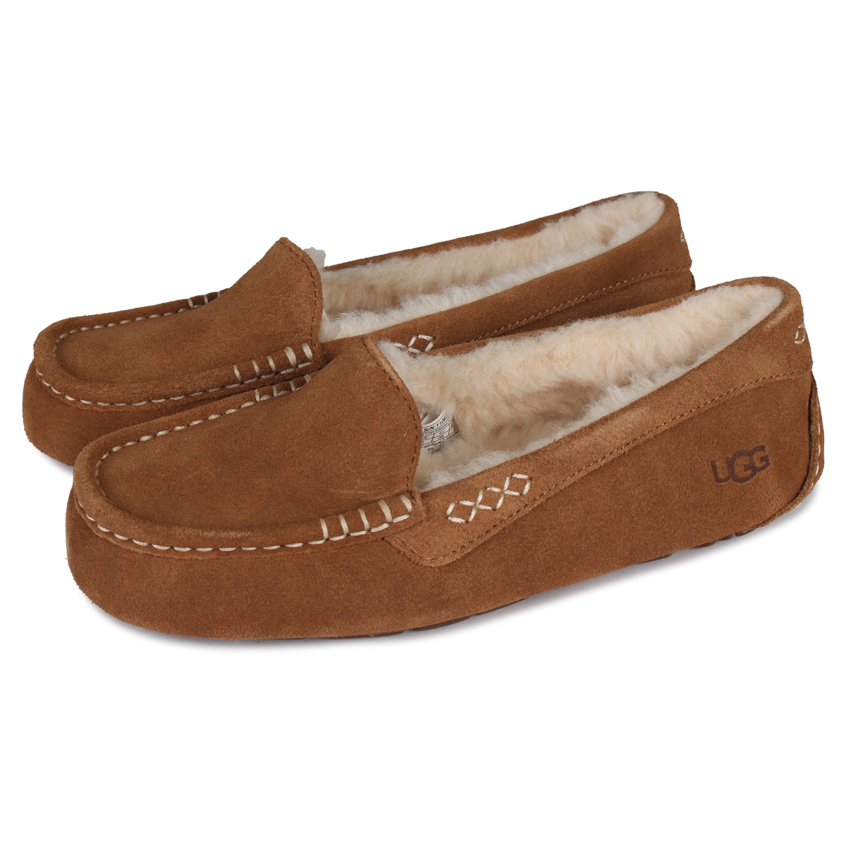 UGG スリッポン モカシン アンスレー レディース ANSLEY グレー ブラウン ベージュ ブラ...