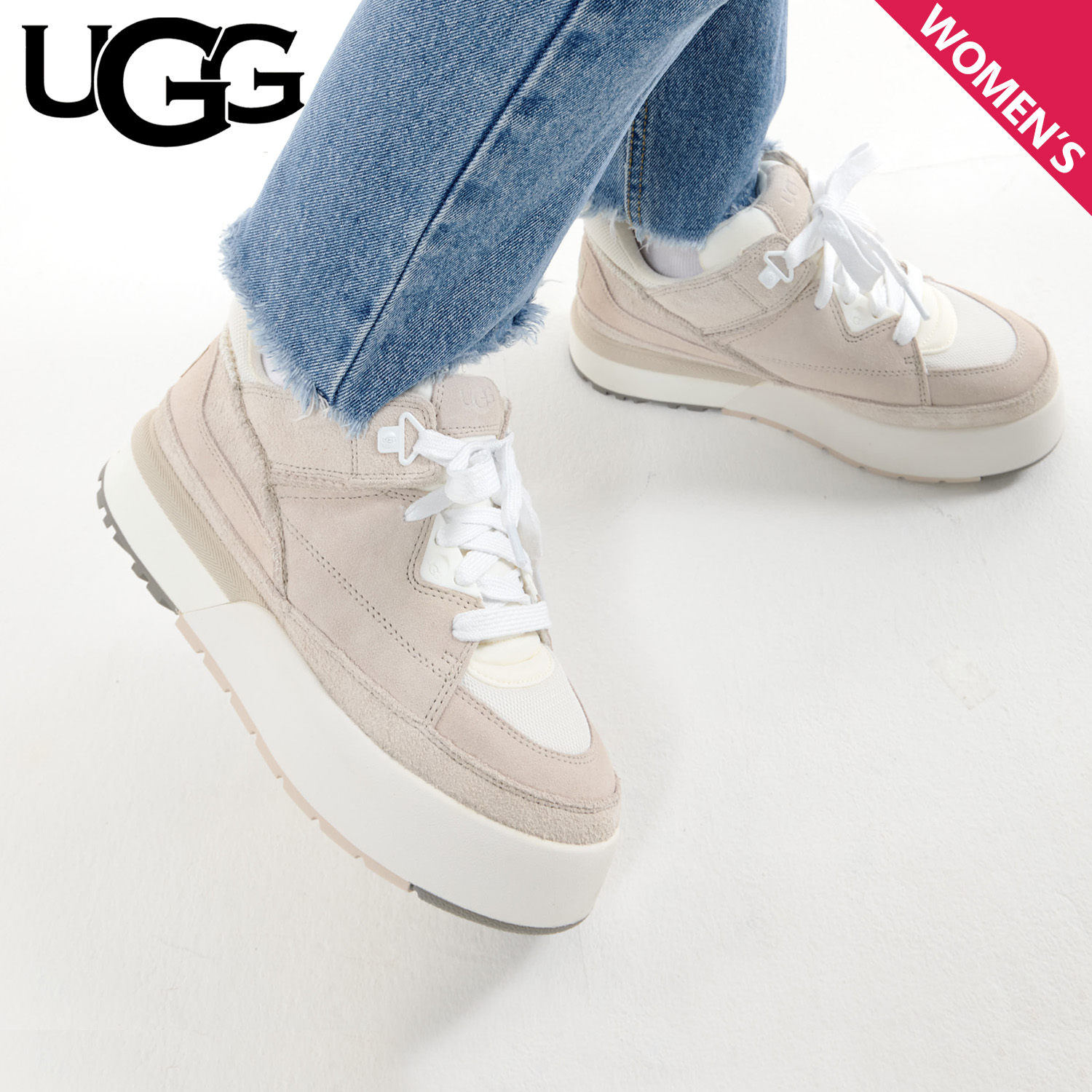UGG アグ 厚底 スニーカー ダッドシューズ ZIP MESH 26.5cm - メルカリ