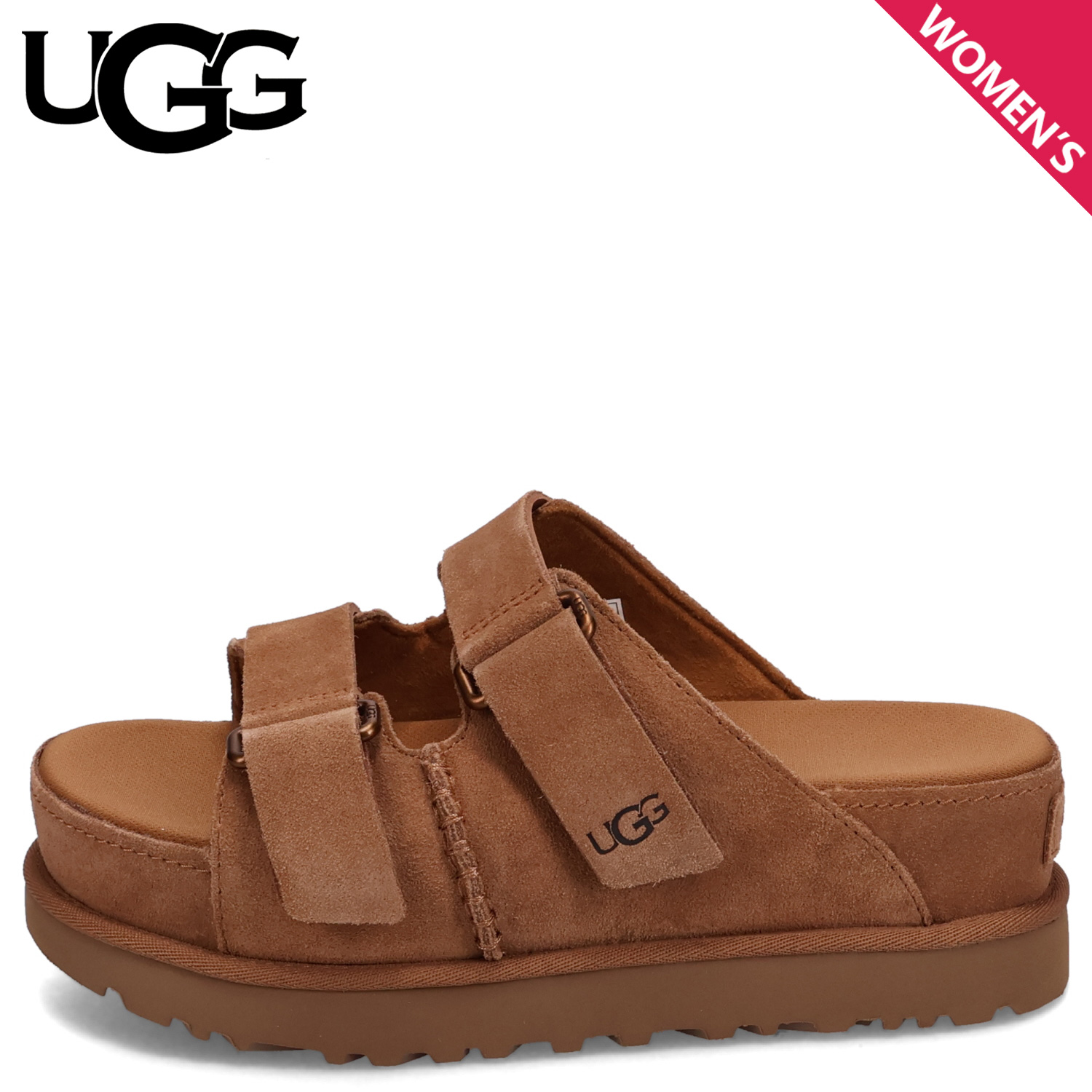 UGG アグ サンダル スライドサンダル ゴールデンスター ハイ レディース WOMENS GOLDENSTAR HI SLIDE SANDAL チェスナット 1155458 UGG（アグ） スライドサンダル ゴールデンスター ハイ レディース