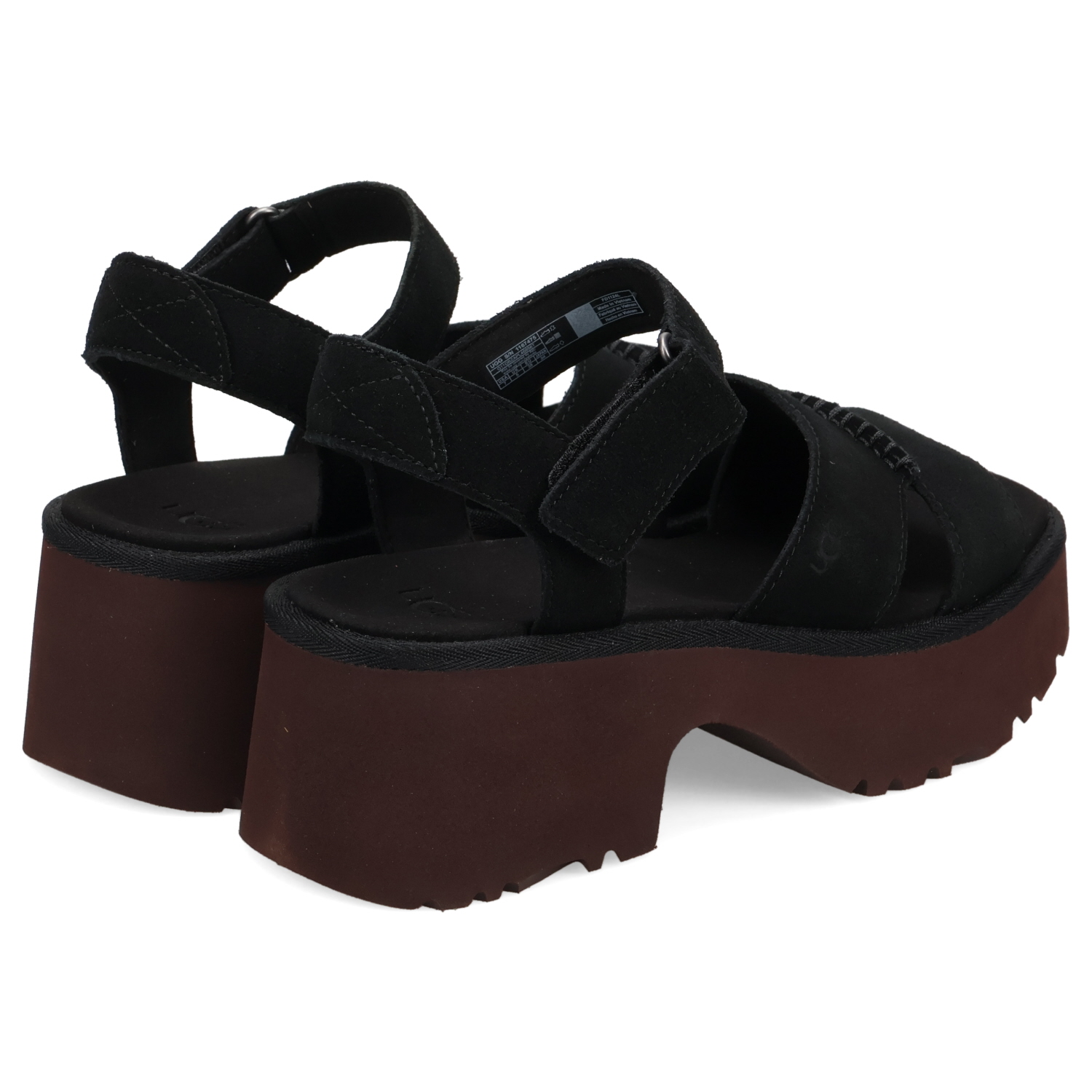 新品 UGG アグ 厚底サンダル レディース ブラック ストラップサンダル 1番 UGG アグ ストラップサンダル ニューハイツ アンクルストラップ