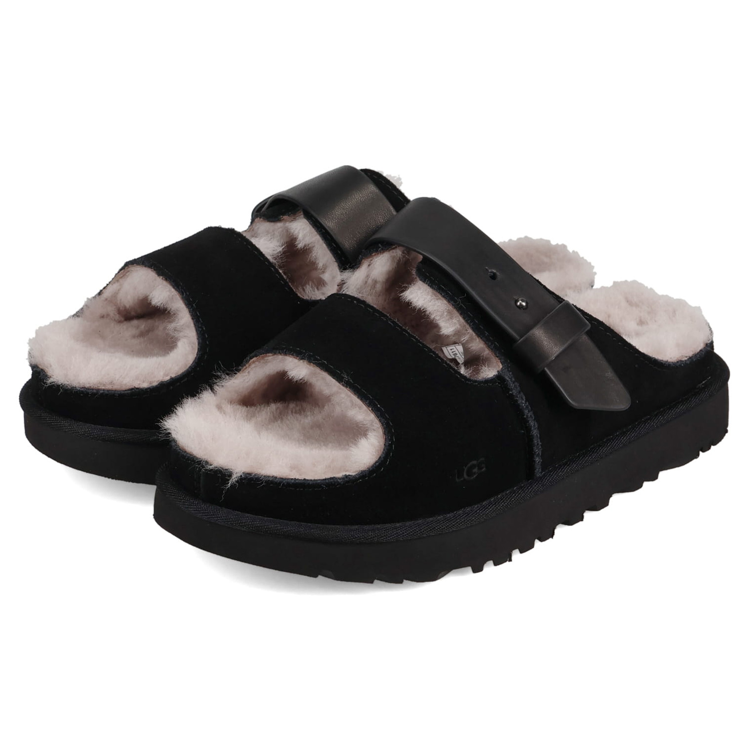 新品 UGG アグ 厚底サンダル レディース ブラック ストラップサンダル 37 UGG (アグ) ストラップ 厚底サンダル NEW HIEGHTS ANKLE STRAP