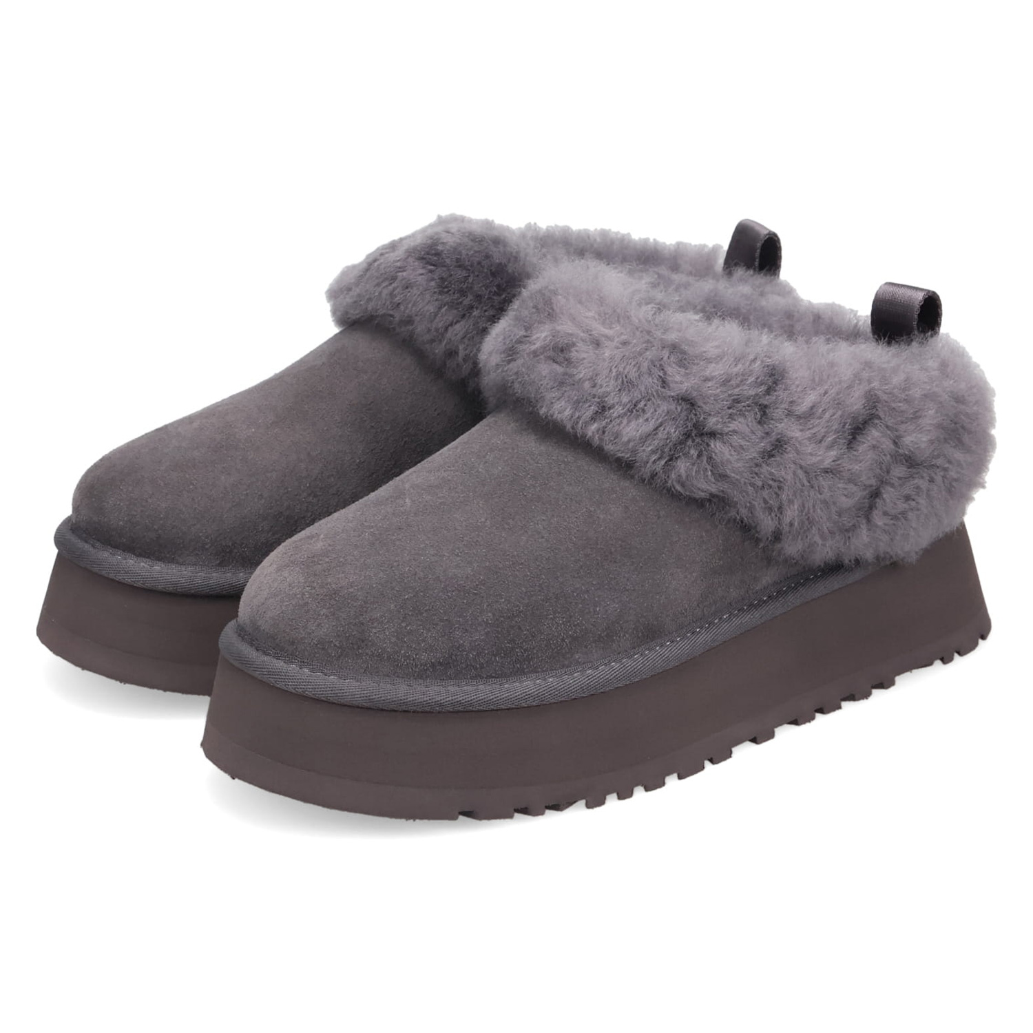 新品未使用品◉UGG アグ ムートン ブーツ 厚底 グレー系 サイドゴア UGG（アグ） ブーツ ムートンブーツ タゼル レディース 厚底 TAZZELLE