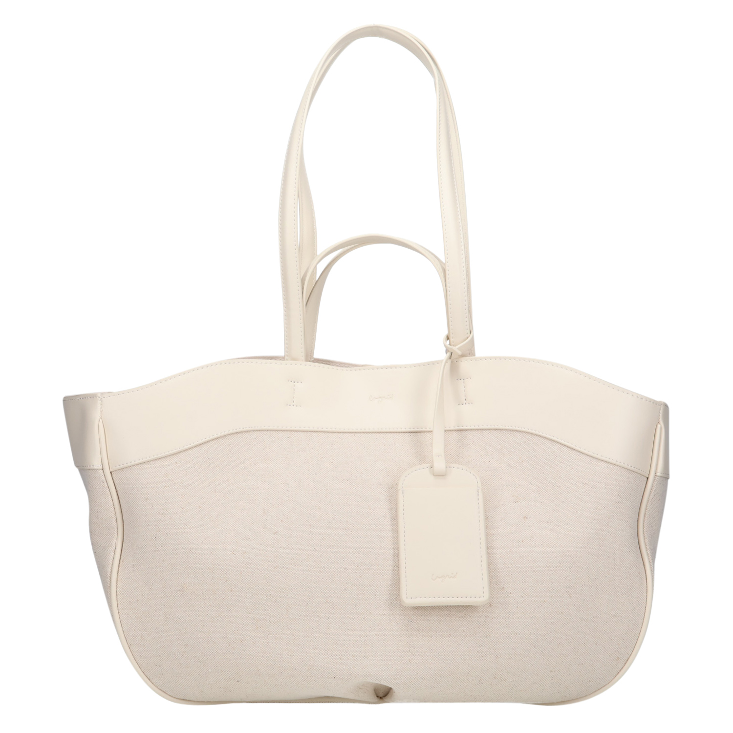 アングリッド Ungrid バッグ トートバッグ レディース カードケース ポーチ付 A4サイズ対応 無地 リネンキャンバス コンビ UNG-54150B Ungrid（アングリッド） トートバッグ カードケース レディース ポーチ