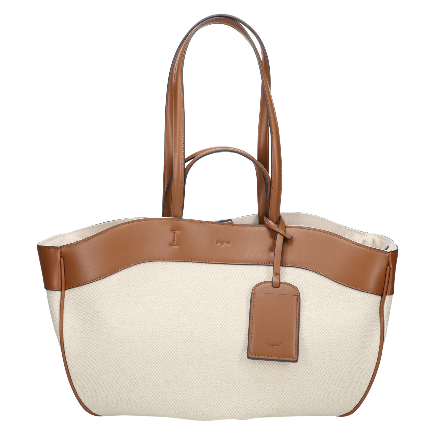 アングリッド Ungrid バッグ トートバッグ レディース カードケース ポーチ付 A4サイズ対応 無地 リネンキャンバス コンビ UNG-54150B Ungrid（アングリッド） トートバッグ カードケース レディース ポーチ