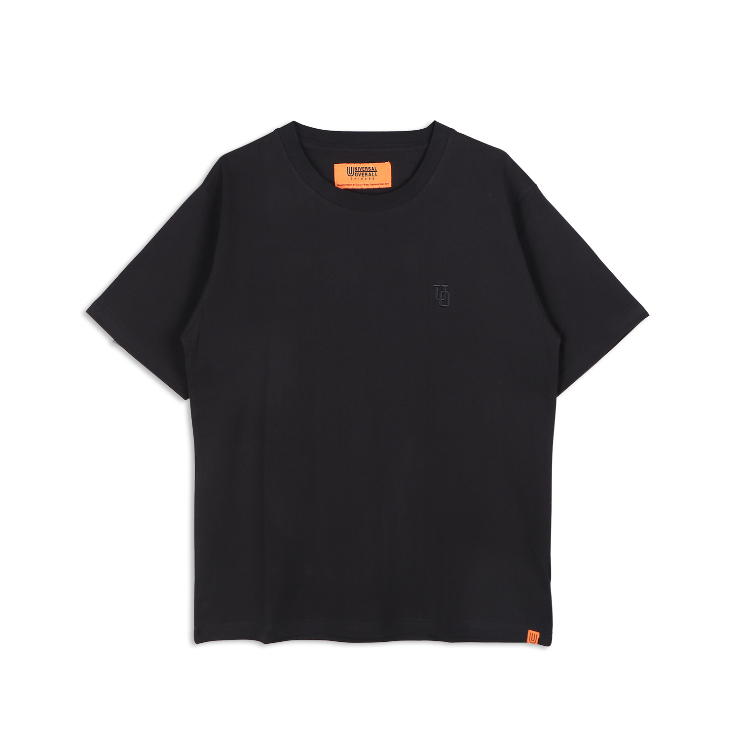 ユニバーサルオーバーオール UNIVERSAL OVERALL Tシャツ 半袖 メンズ レディース 無地 UO EMBROIDERY TEE ブラック 黒 U2323232-A｜goodslabo｜02