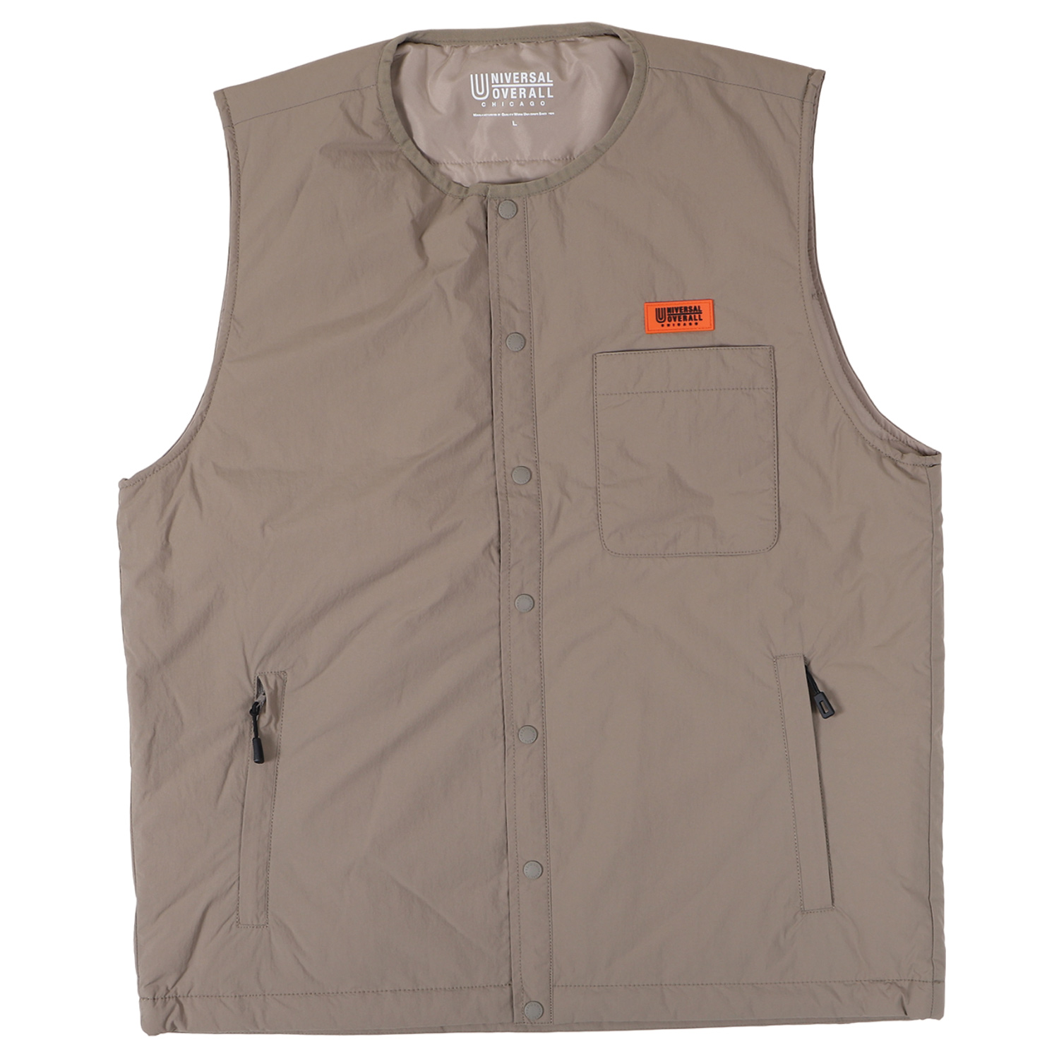 ユニバーサルオーバーオール UNIVERSAL OVERALL ベスト インナーダウン アウター メンズ レディース INSULATION VEST  ブラック ベージュ 黒 U2333107