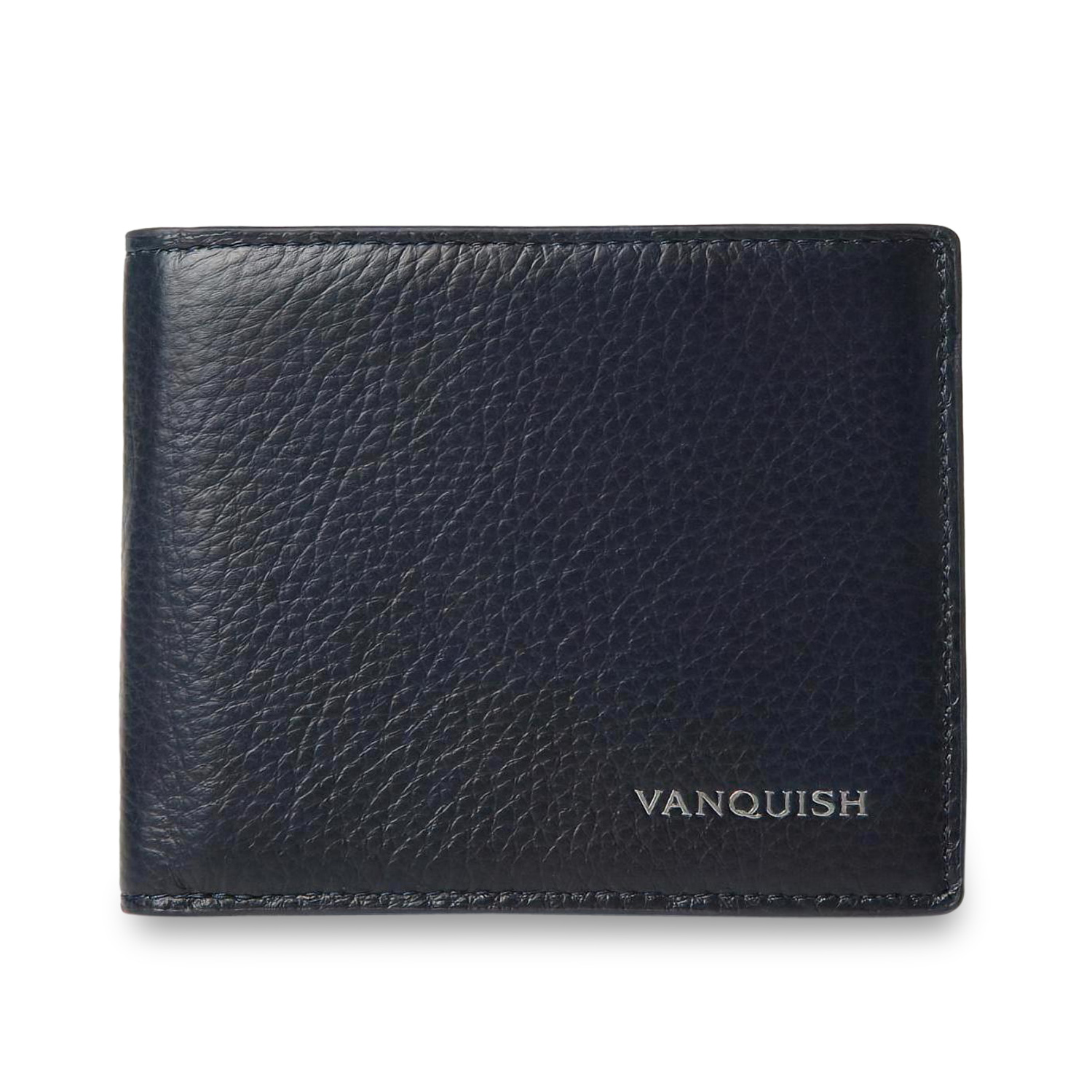 ヴァンキッシュ VANQUISH 二つ折り財布 メンズ 本革 WALLET ブラック 