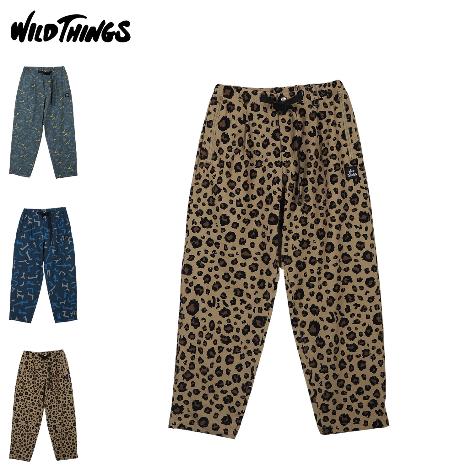 WILD THINGS ワイルドシングス パンツ プリントラックス メンズ PRINT LAX PANTS ブルー グリーン レオパード ヒョウ柄  WT24036AD : wtg-wt24036ad : Goods Lab Plus - 通販 - Yahoo!ショッピング