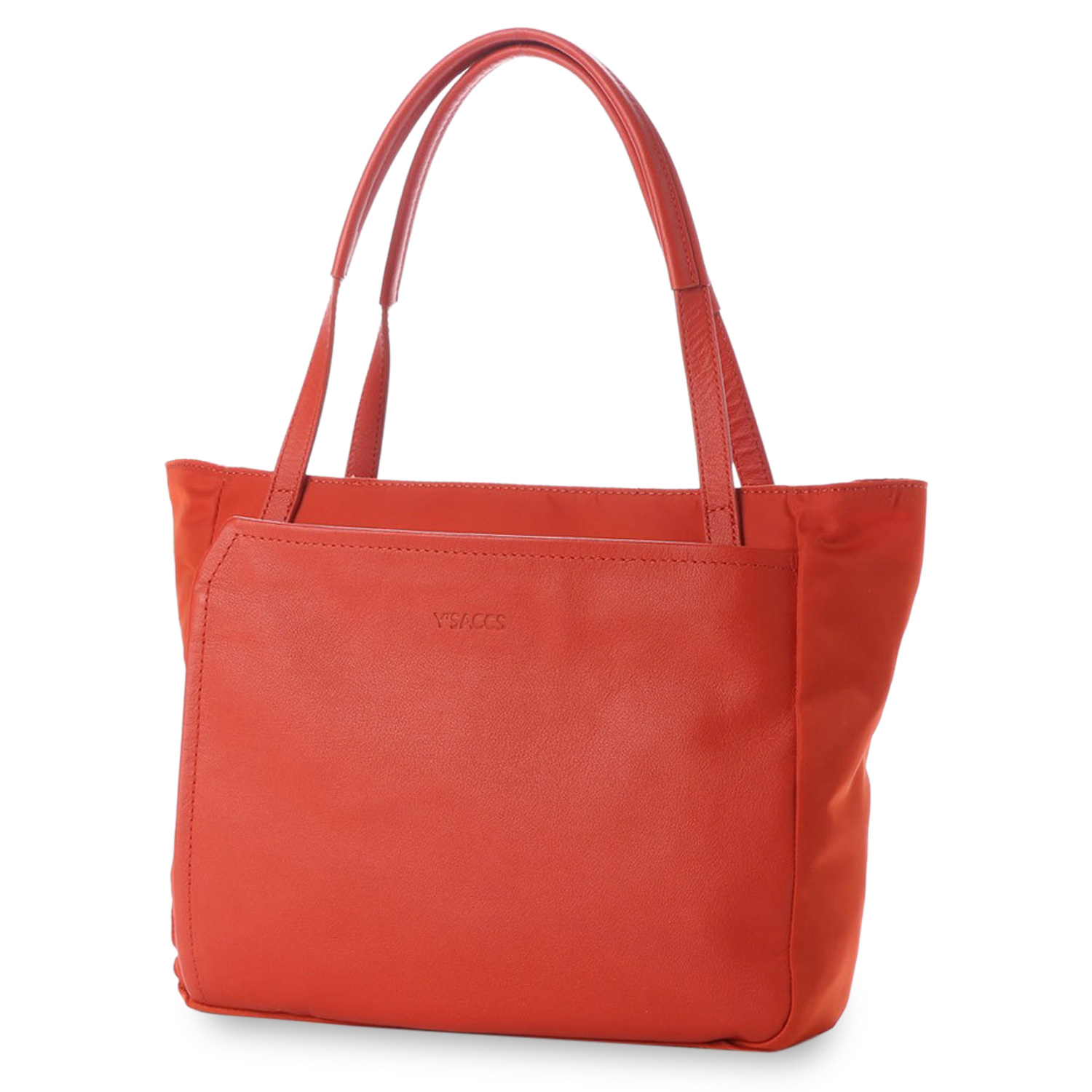 イザック Y’SACCS トートバッグ レディース Sサイズ SQUARE TOTE BAG ネイビー グレージュ ブラウン Y91-05-01