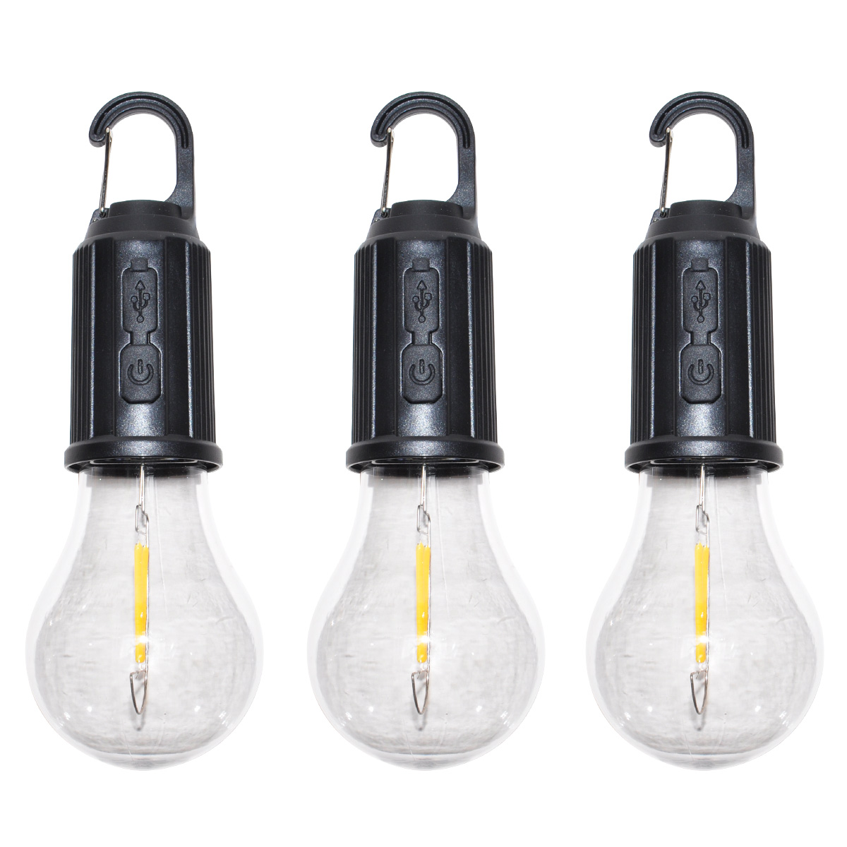 電球型 ランタン LED ライト 3個セット USB 充電式 高輝度 アウトドア