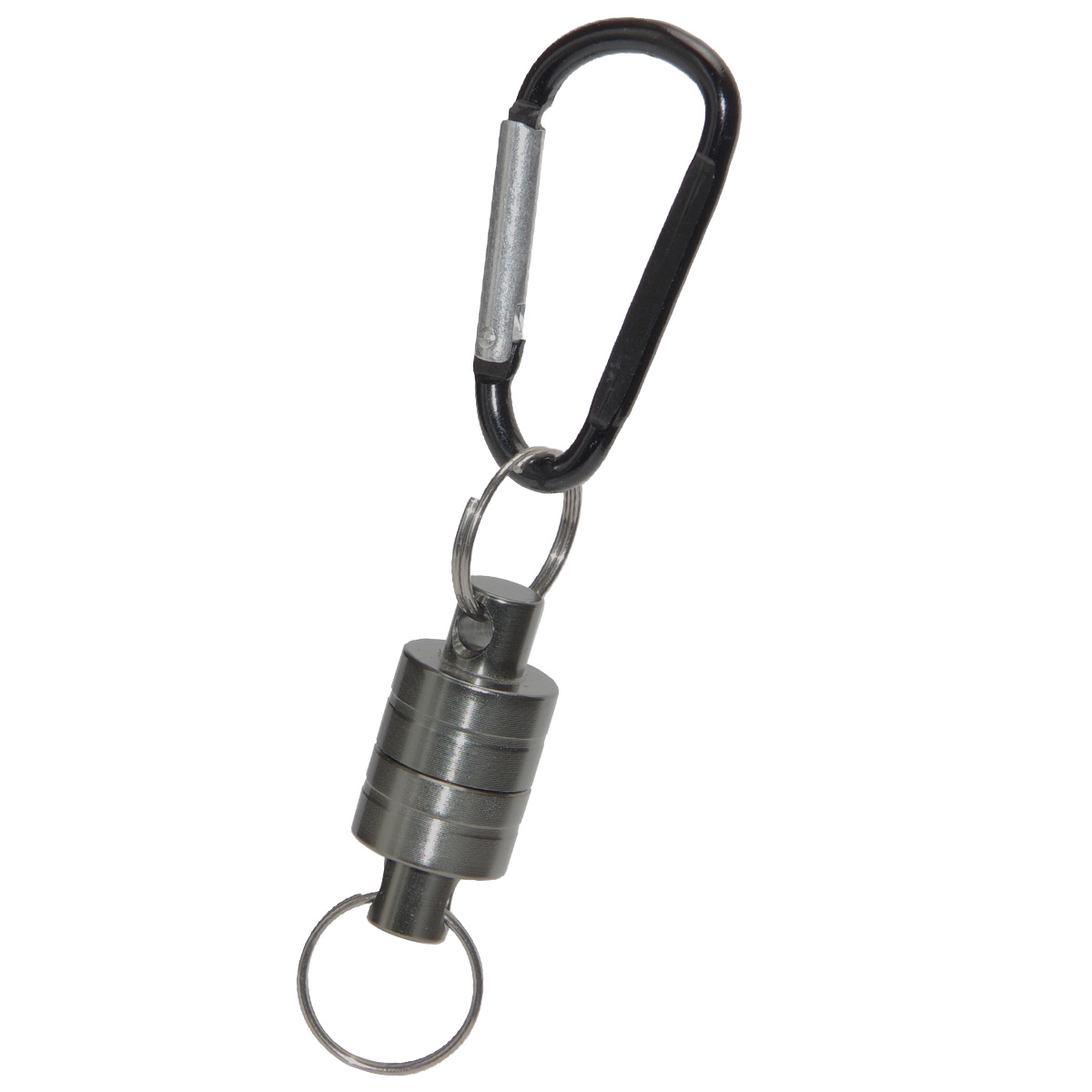 まじかる商品 1215 マグネットリリーサー カラビナ フック付き 超強力 小型 アルミ 釣り