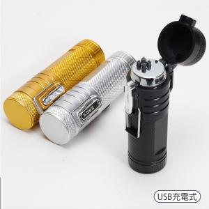 プラズマライター 筒型 防水 充電式 USB 電子ライター 防風 タバコ 喫煙具 ライター オイル・ガス不要
