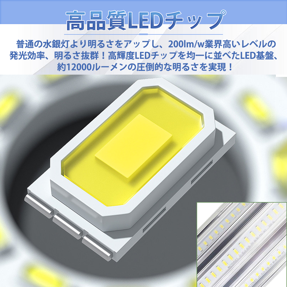 led水銀灯 コーン型ライト LED電球 360発光 60W 12000lm 防水 PSE認証