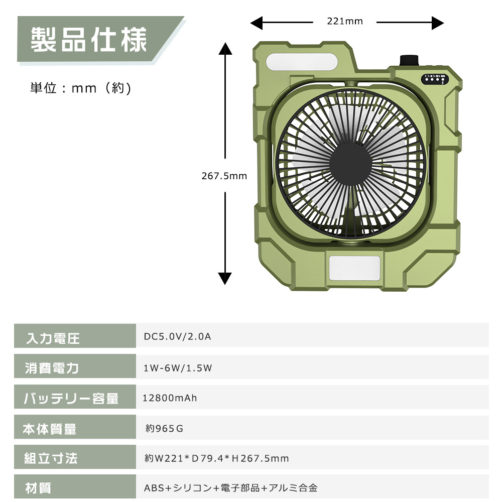 1年保証】キャンプ扇風機 卓上扇風機 コンセント式 リビング扇風機