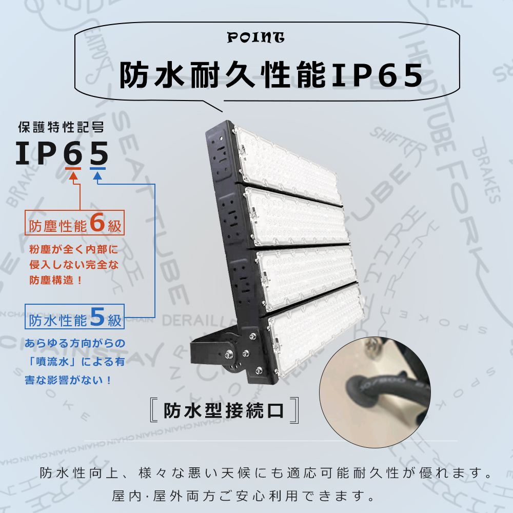 10台セット 12000W相当 LED 投光器 屋外 LED作業灯 LED照明器具 ワークライト LED投光器 1200W LED高天井照明 集魚灯 屋外照明 IP65防塵防水 工事用ライト 工場｜goodsone5｜11