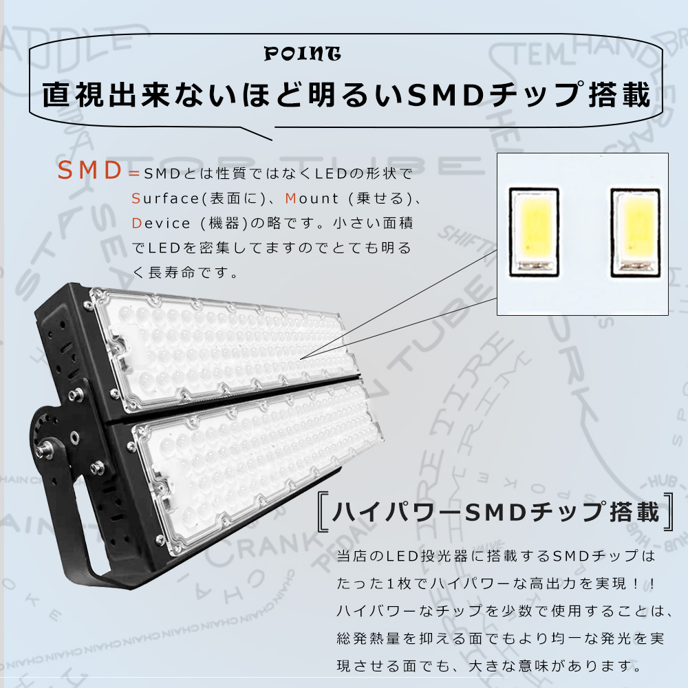 30台セット LED投光器 屋外用 明るい 作業灯 LED 投光器 LED投光器 屋外用 駐車場 6000Ｗ相当 LED高天井 600W 120000LM 照明器具 IP65防塵防水 集魚灯 停電対応｜goodsone5｜07