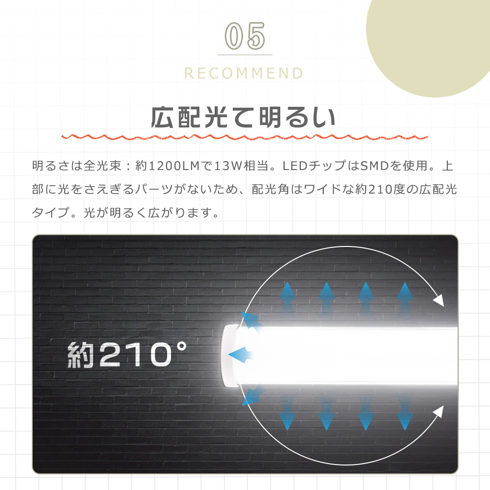 【特売100本】LEDコンパクト蛍光灯 FPL13EX LED FPL13EX-L FPL13EX-W FPL13EX-N FPL13EX-D ツイン1蛍光灯 FPL13型 代替用LED蛍光灯 GX10q 6W 1200lm 家庭照明の画像
