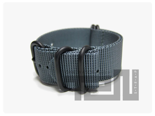 T2N Strap(T2Nストラップ) CH24Z-5PGY 5RING ZULU/NATO ナイロン レギュラー 替えベルト 腕時計用