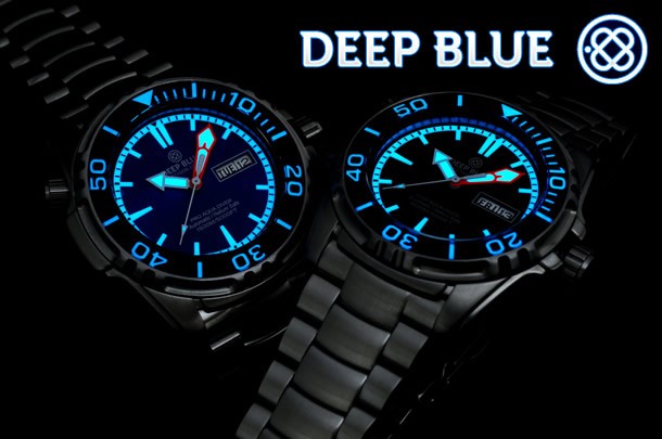 人気超激得DEEP BLUE ディープブルー1000m防水PSD1KBL 自動巻き 時計