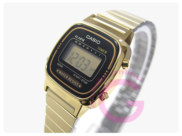 CASIO DATA-BANK（カシオ データバンク） LA-670WGA-1UW／LA670WGA-1UW シンプルデジタル レディースウォッチ 腕時計