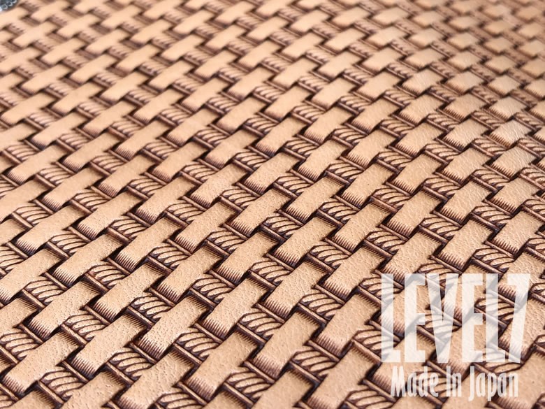 長財布/ハンドメイドロングウォレット バスケットカービング