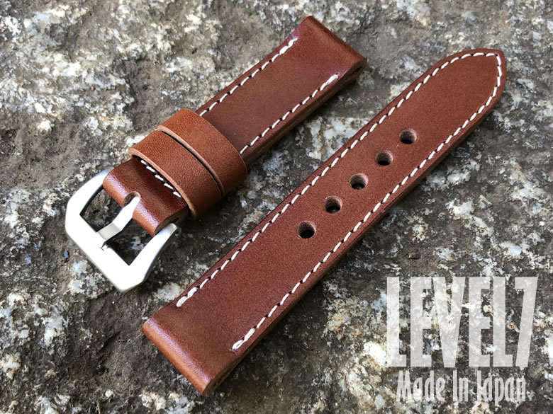 パネライ　レザーベルト　純正　茶色 パネライ PANERAI レザーバンド ブラウン クロコダイル 腕時計