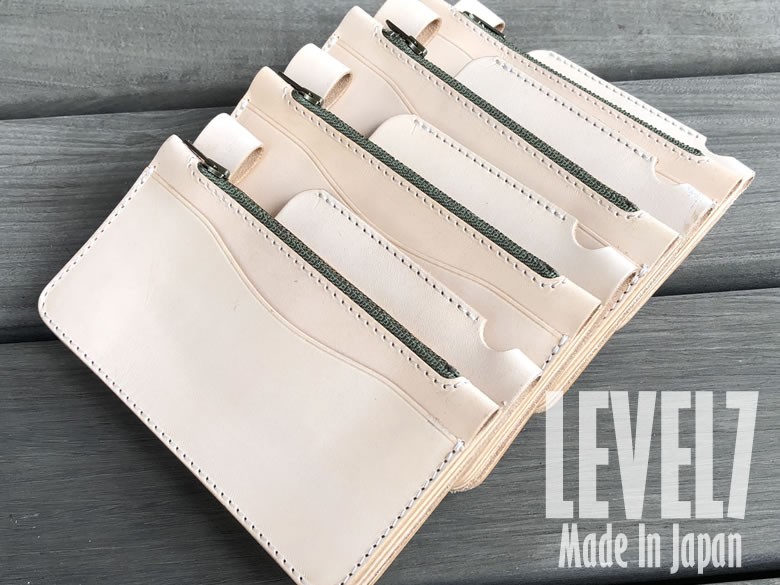 長財布 ミドルウォレット ナチュラル イタリアンレザー使用 ヌメ革/本