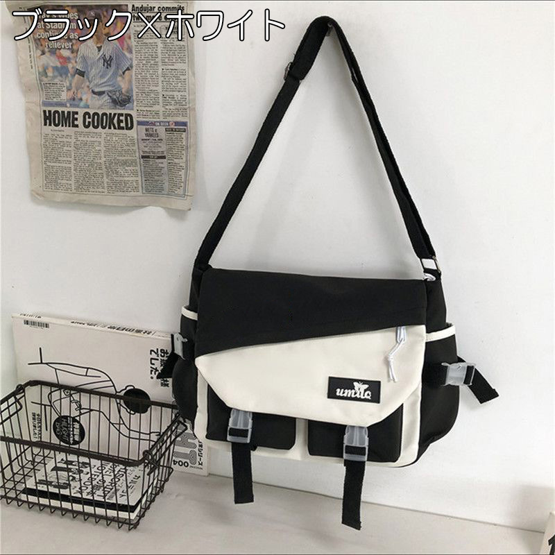 キッズ ジュニア レッスンバッグ A4 ナイロン布 肩掛け 斜め掛け 子供