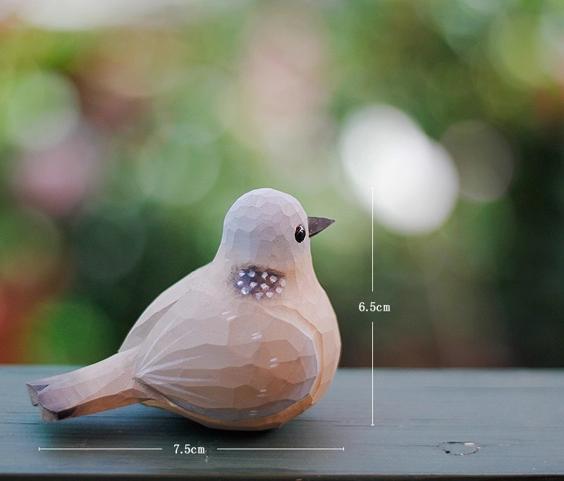 置き物 木製 小鳥 bird インテリア 人形 北欧 雑貨 手彫り オブジェ 鳥