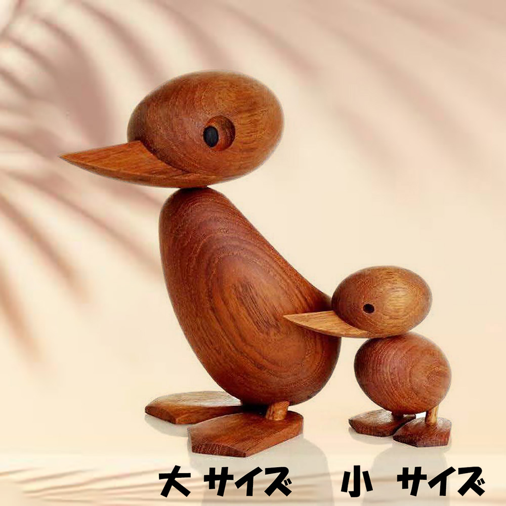 置き物 木製 アヒル オブジェ 小 インテリア 木製 鳥 人形 雑貨 動物 
