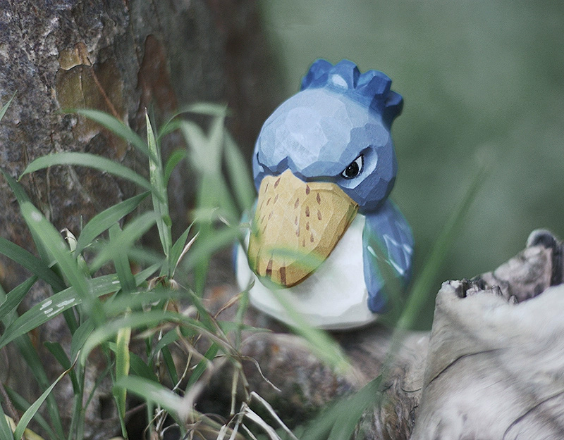 置き物 木製 ハシビロコウ 小 Shoebill インテリア 人形 北欧 雑貨