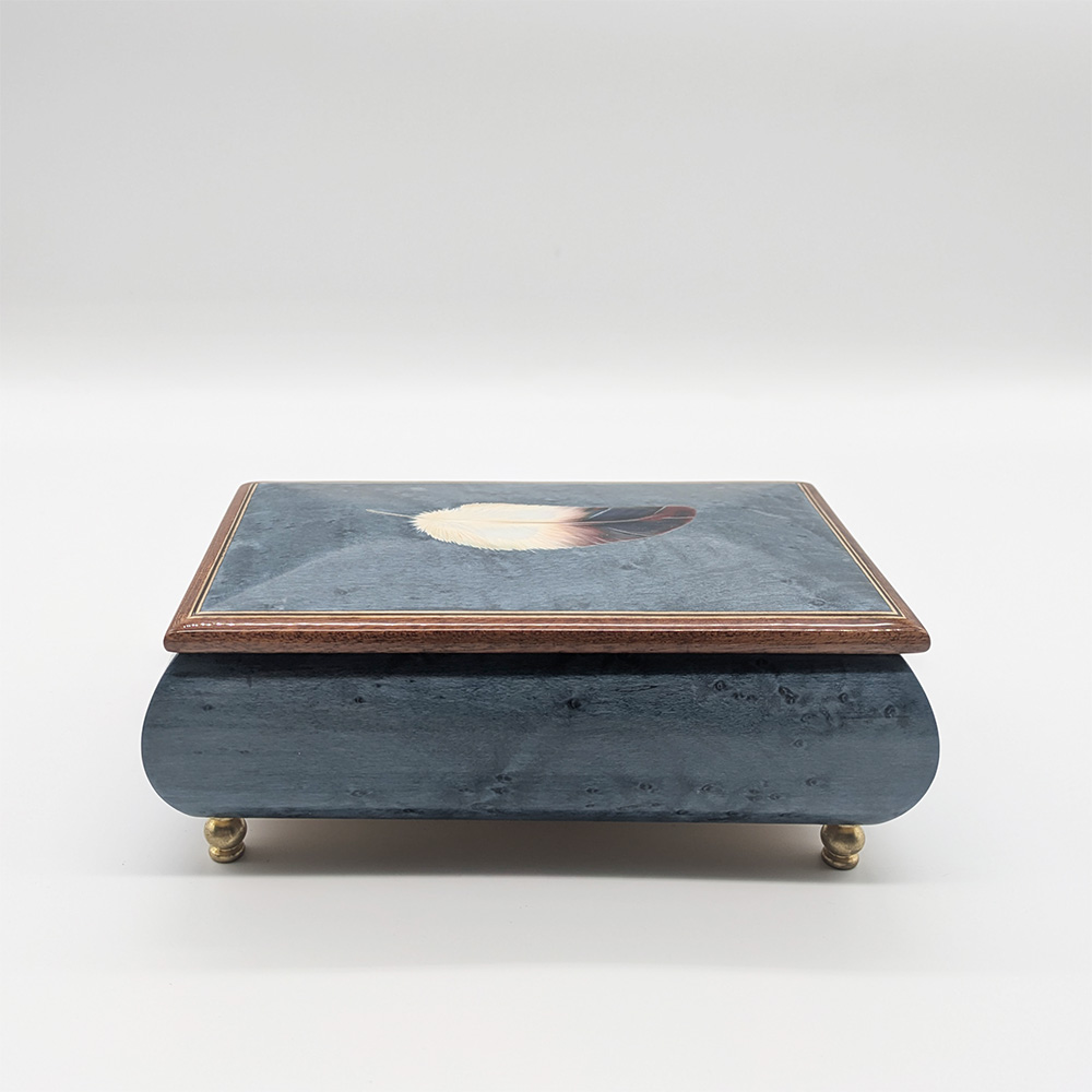 オルゴール ジュエリー ケース ブラウン 大型 アンティーク調 宝石箱