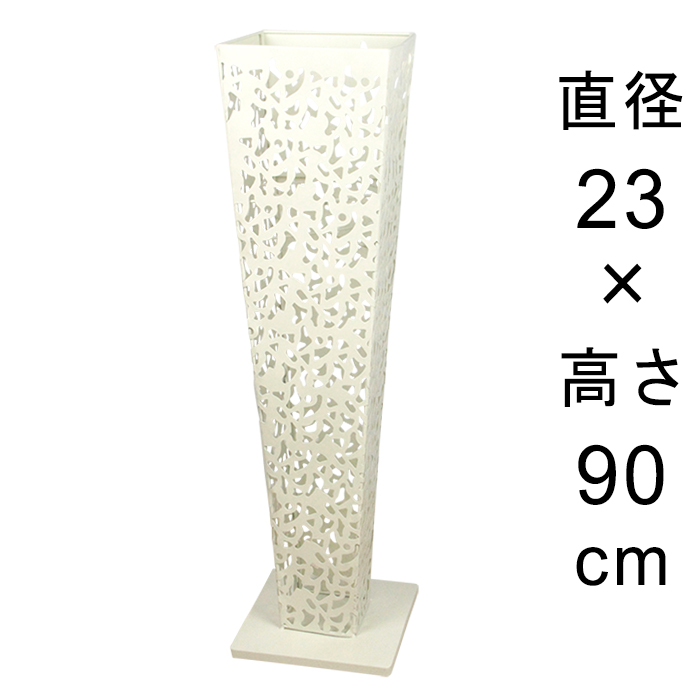 アイアンフラワースタンド角型アンティークホワイト23cmH90cm