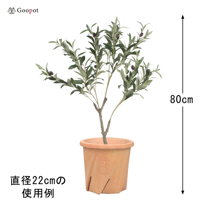訳あり スリット入り 植木鉢 丸深型 テラコッタ 鉢 HM白粉 素焼き鉢
