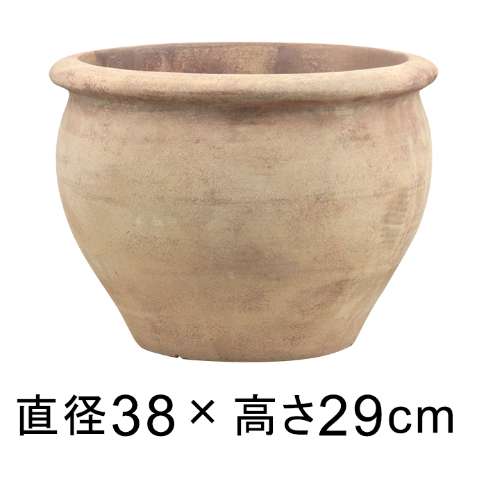 植木鉢 おしゃれ 丸つぼ型 アンティーク 素焼き鉢 テラコッタ 鉢 小