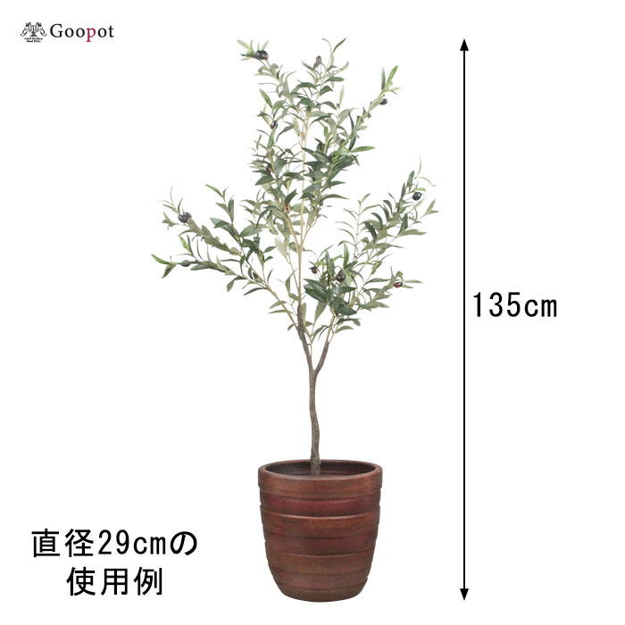 ◆特別値下げ品◆ 植木鉢 おしゃれ 訳あり 横じま丸深型 ツートン茶色系 プランター テラコッタ 鉢 大中小3個セット【色が濃いなど個体差があります】[of30]の画像
