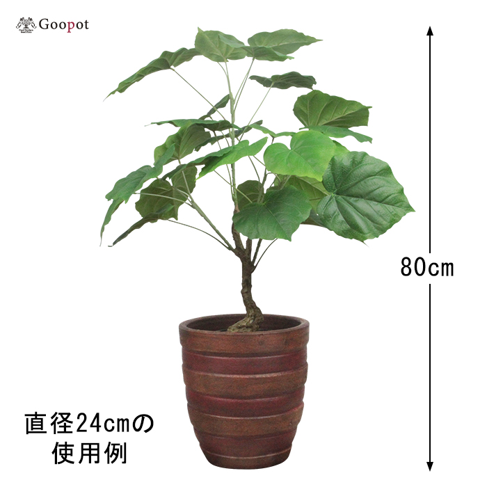 ◆特別値下げ品◆ 植木鉢 おしゃれ 訳あり 横じま丸深型 ツートン茶色系 プランター テラコッタ 鉢 大中小3個セット【色が濃いなど個体差があります】[of30]の画像