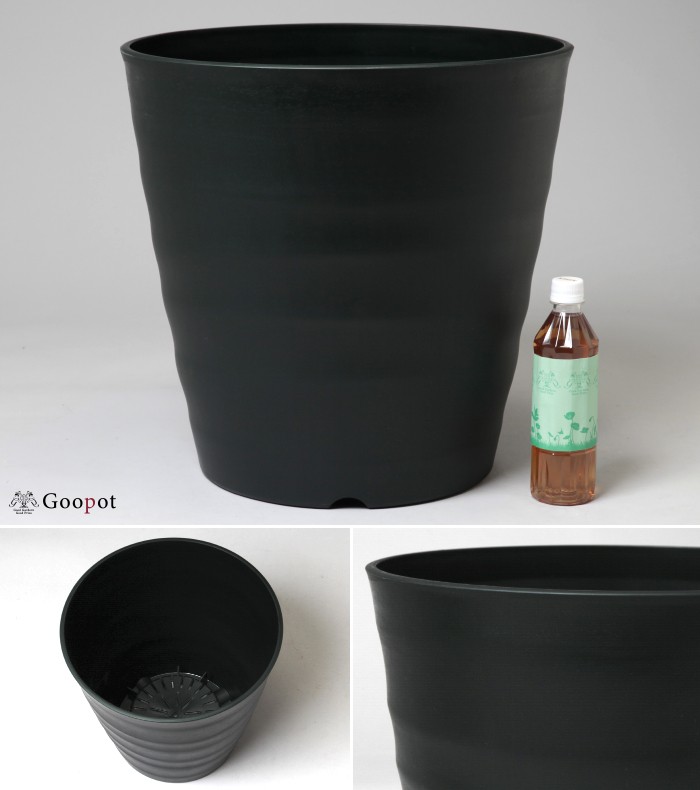 植木鉢 大型 フレグラーポット 43cm ダークグリーン 40リットル ◆室内使用には大きすぎることもありますのでサイズをよくご確認下さい◆ プラスチック 軽い｜goopot｜02